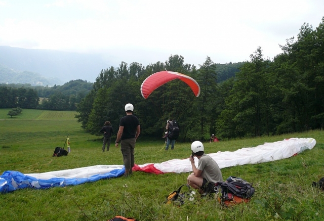 Premiers contact du parapente
